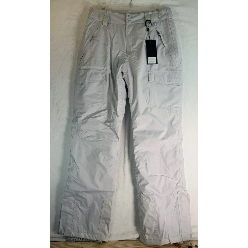 FREE SOLDIER Women Insulated Snowbaording Cargo Pants  M/32 Ivory NWT White Ski